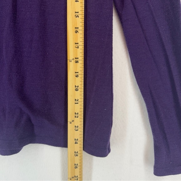 Ann Taylor Ruffle Trim Long Sleeve Sweater Small Purple - Picture 6 of 9